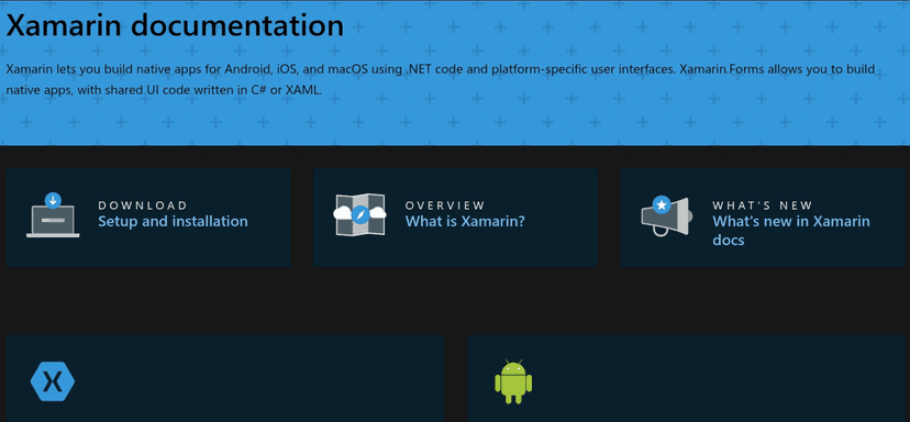 Xamarin Documentation