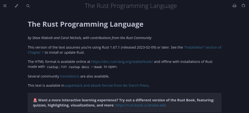 The Rust Programming Language